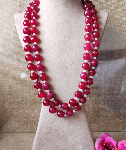 Thick Cranberry Red Necklace